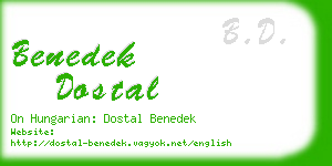 benedek dostal business card